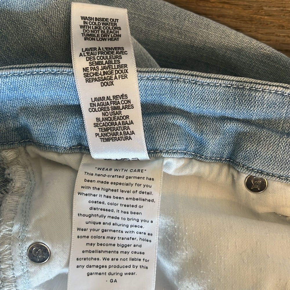 Good American Good Waist High Rise Skinny Distressed  Cropped Jeans 16 - Picture 8 of 12